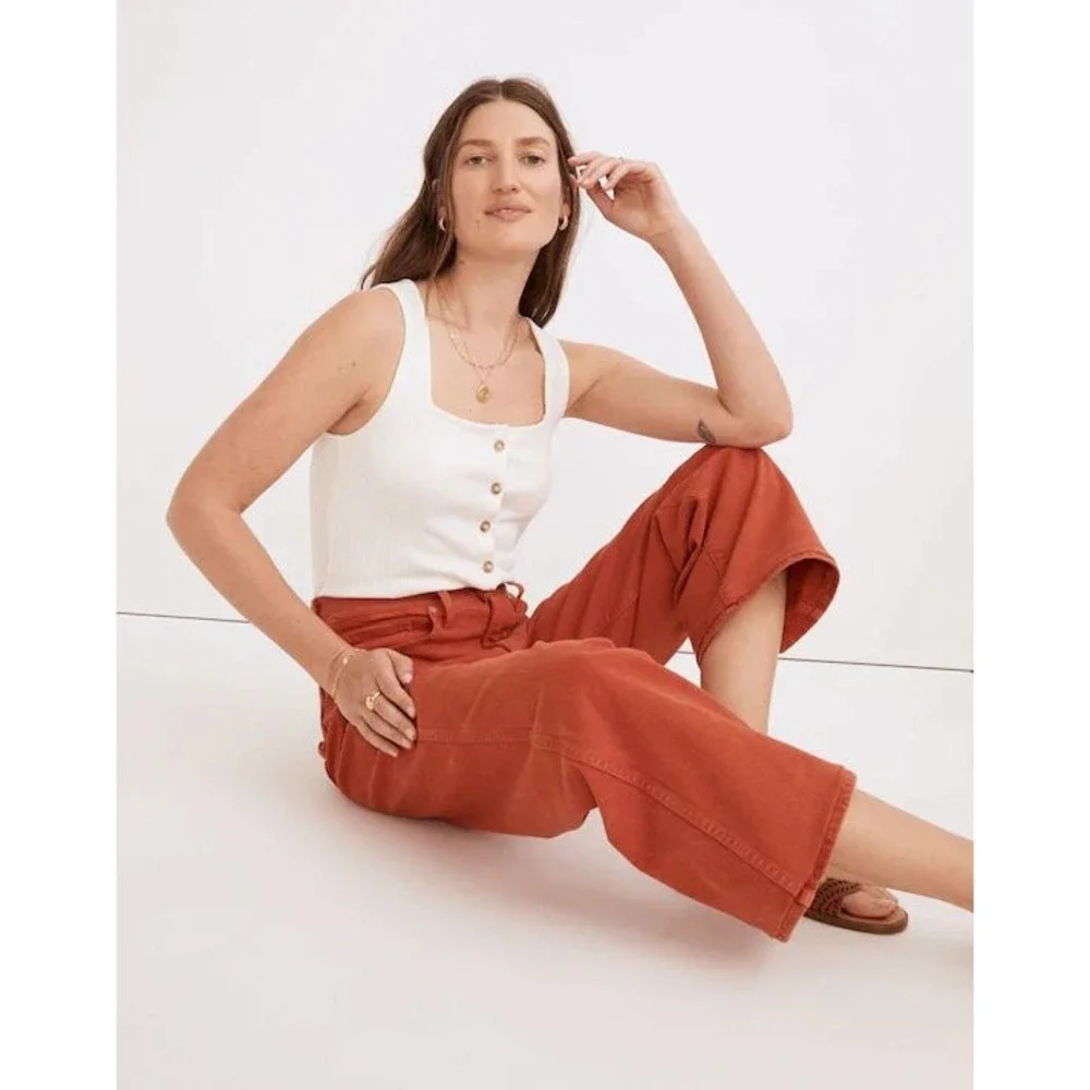 Madewell The Perfect Vintage Wide-Leg Jean: Garment-Dyed Edition Size 28 OR5767